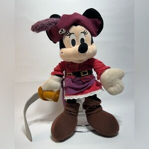 Disney Minnie Mouse Pirate Plush - Red and Purple